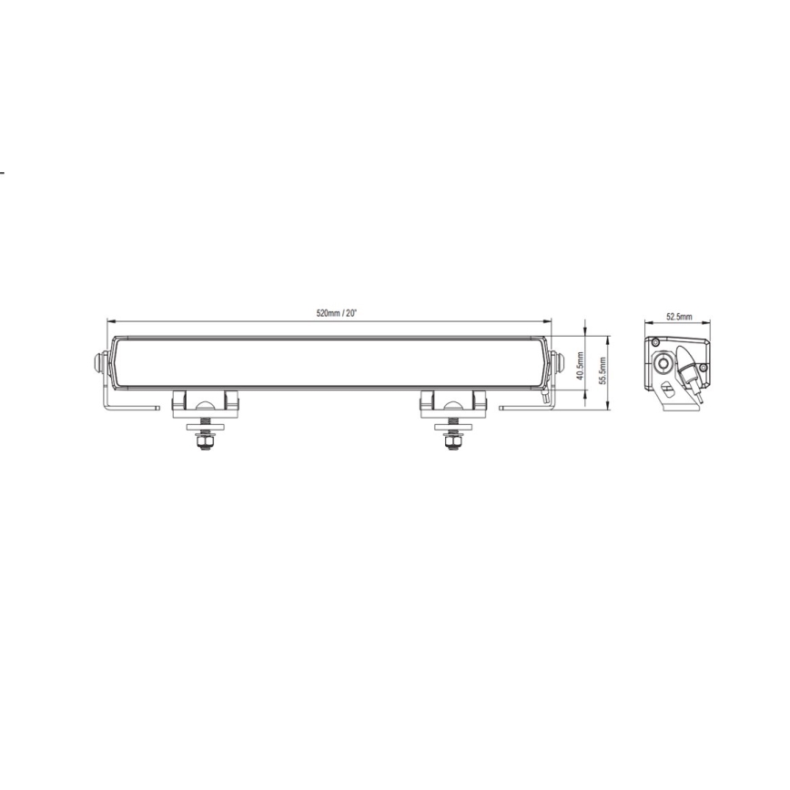 LED Rampa świetlna samochodowa BLACK OFF ROAD LED/90W/9-36V IP69 6000K