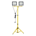 LED Reflektor na stojaku TIGRA 2xLED/100W/230V 4000K IP54 czarny/żółty