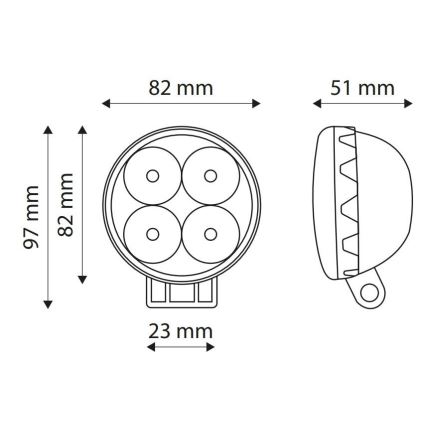 LED Reflektor samochodowy EPISTAR LED/12W/10-30V IP67 6000K