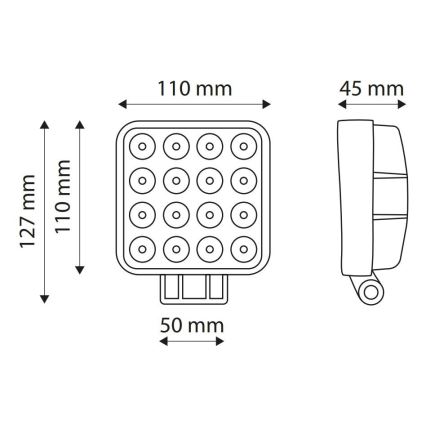 LED Reflektor samochodowy EPISTAR LED/48W/10-30V IP67 6000K