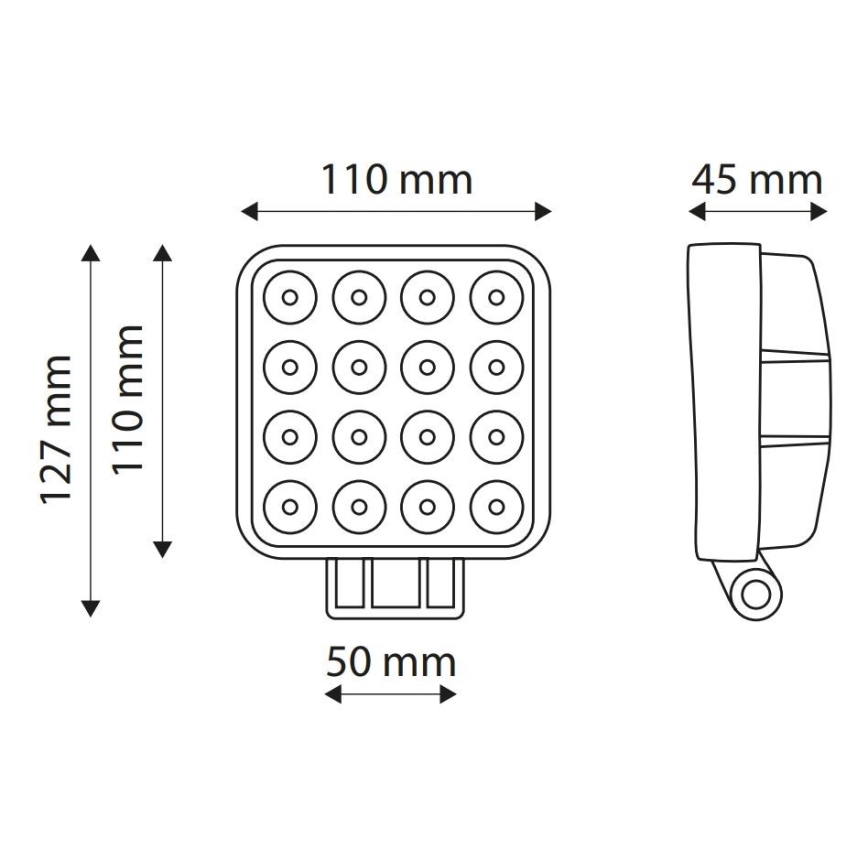 LED Reflektor samochodowy EPISTAR LED/48W/10-30V IP67 6000K