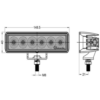 LED Reflektor samochodowy OSRAM LED/24W/10-30V IP68 5700K