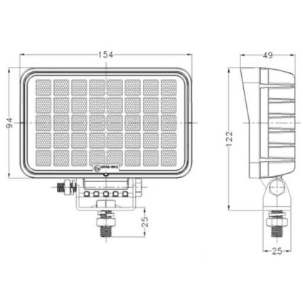 LED Reflektor samochodowy OSRAM LED/40W/10-30V IP68 5700K