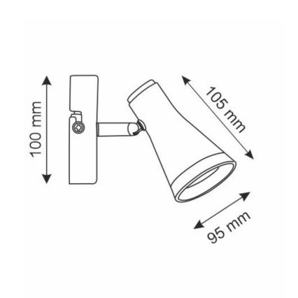 LED Reflektor ścienny BERG LED/4,2W/230V czarny