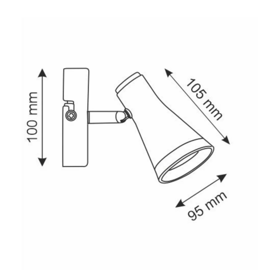 LED Reflektor ścienny BERG LED/4,2W/230V czarny