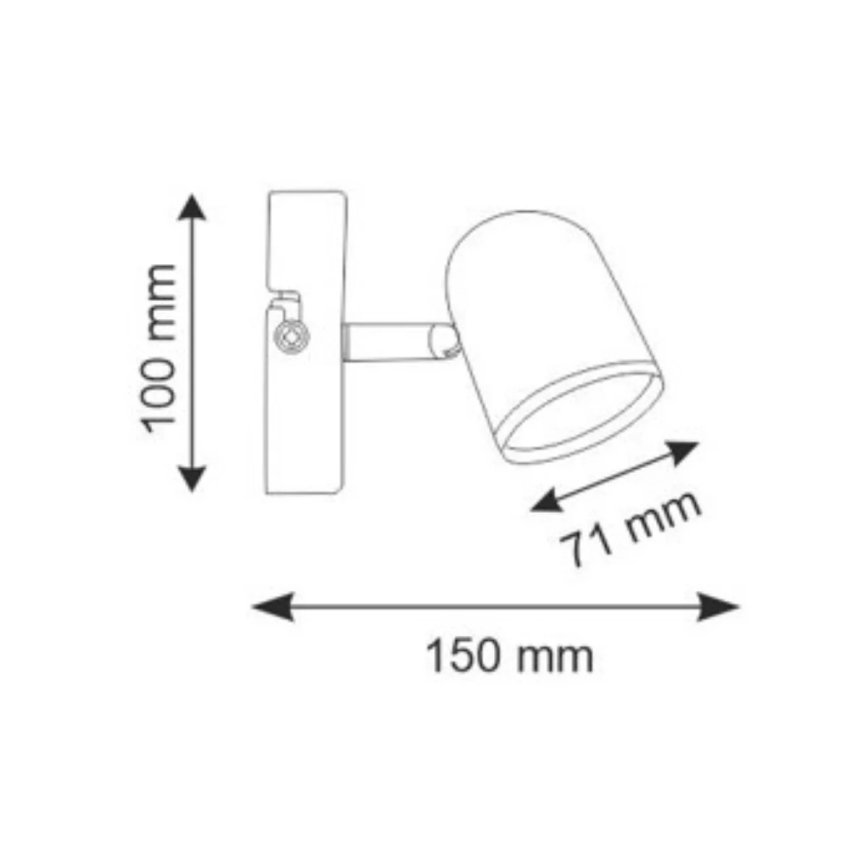 LED Reflektor ścienny  RAWI LED/4,2W/230V czarny