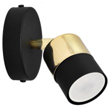 LED Reflektor ścienny TUBSSON 1xGU10/6,5W/230V czarny/złoty