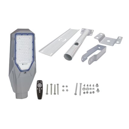 Reflektor LED ściemnialny z czujnikiem zmierzchu i panelem solarnym LED/200W/20000 mAh 6500K IP65 szary