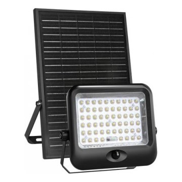 LED reflektor solarny z czujnikiem MHCS LED/20W/3,2V 3000/4000/6500K IP65 10000 mAh + zdalne sterowanie