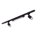 LED Reflektor w systemie szynowym TRACER 2xGU10/10W/230V + LED/20W 1 m czarny