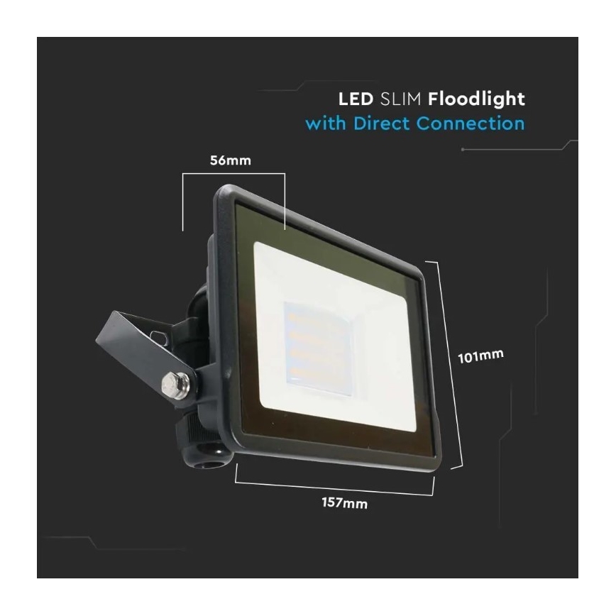LED Reflektor z bezpośrednim podłączeniem SAMSUNG CHIP LED/20W/230V IP65 6500K