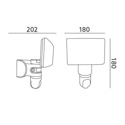 LED Reflektor z czujnikiem i kamerą KAMI 1xLED/10W/230V IP44