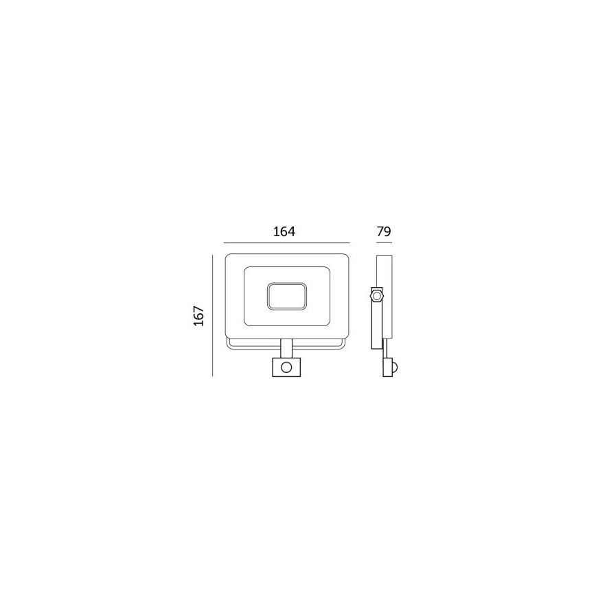 LED Reflektor z czujnikiem LED/30W/230V 6500K IP44