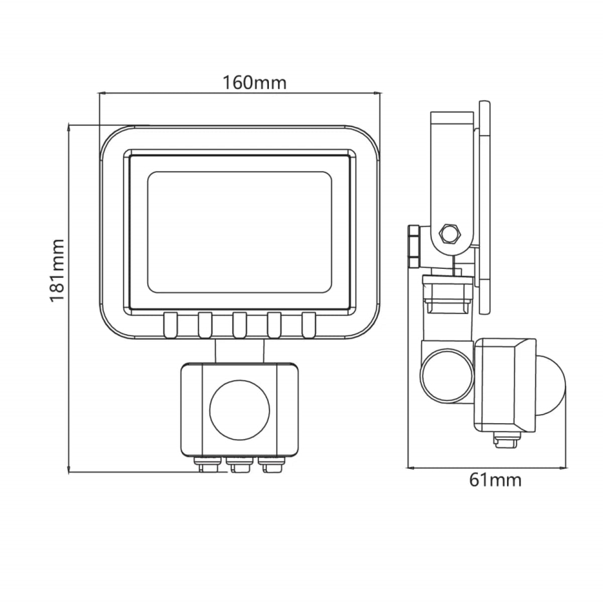 LED reflektor z czujnikiem LED/30W/230V IP65