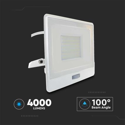 LED Reflektor z czujnikiem LED/50W/230V 4000K IP65 biały
