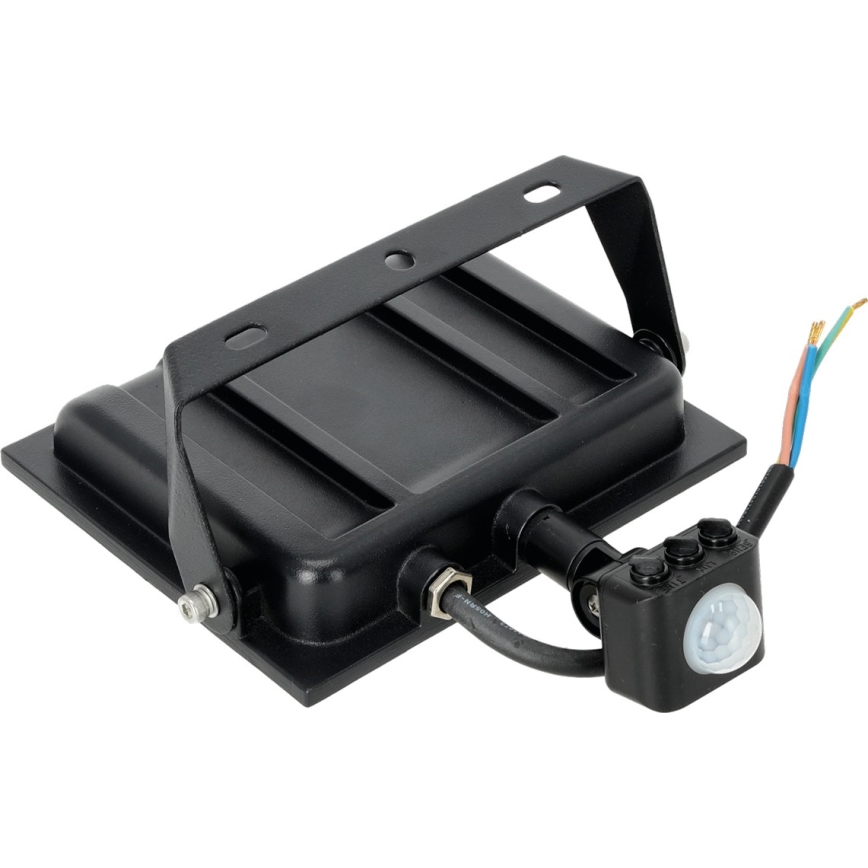 LED Reflektor z czujnikiem LED/50W/230V 6500K IP44 czarny