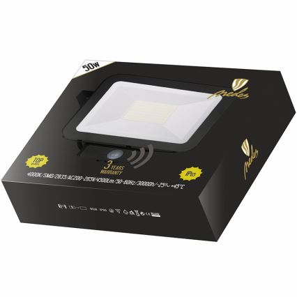 LED Reflektor z czujnikiem LED/50W/230V IP65