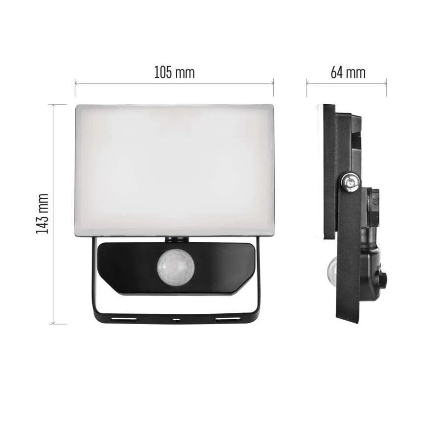 LED Reflektor z czujnikiem TAMBO LED/10W/230V 4000K IP54