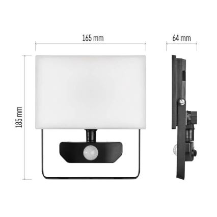 LED Reflektor z czujnikiem TAMBO LED/30W/230V 4000K IP54