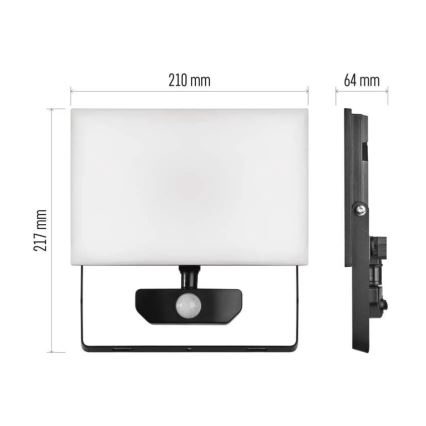 LED Reflektor z czujnikiem TAMBO LED/50W/230V 4000K IP54