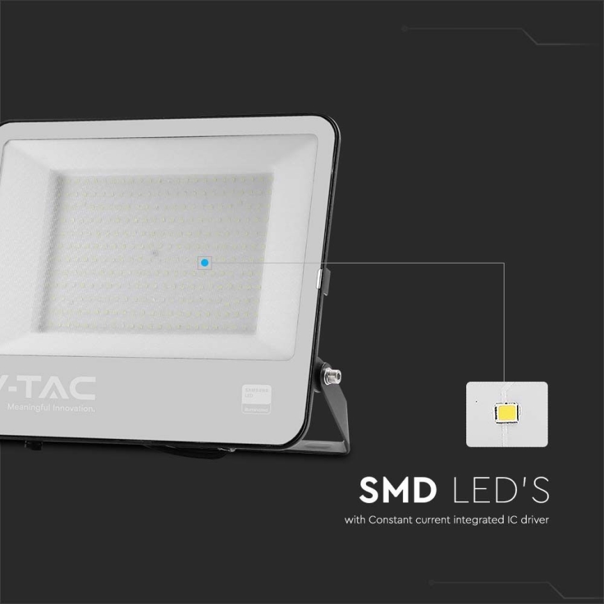 Reflektor LED zewnętrzny SAMSUNG CHIP LED/200W/230V 4000K IP65 czarny