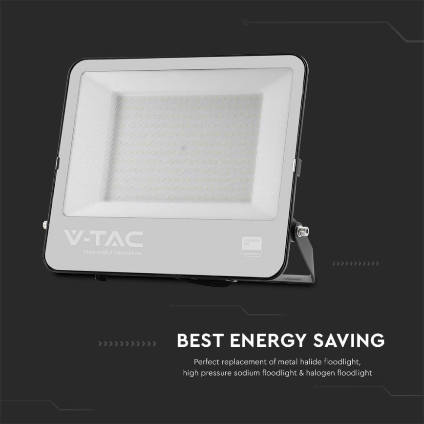 Reflektor LED zewnętrzny SAMSUNG CHIP LED/200W/230V 4000K IP65 czarny