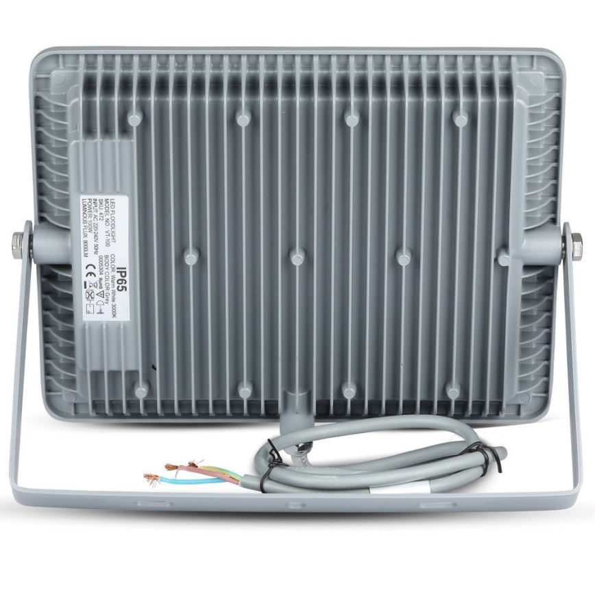 LED Naświetlacz SAMSUNG CHIP LED/100W/230V 4000K IP65 szare