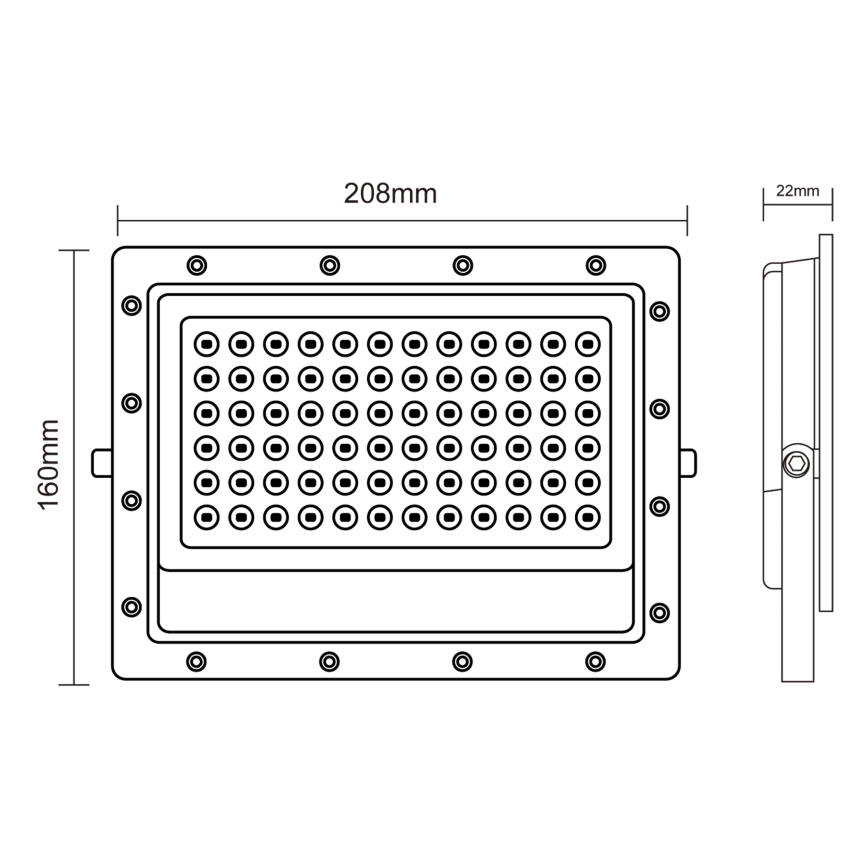 LED Reflektor zewnętrzny LED/100W/230V 5000K IP65 szary