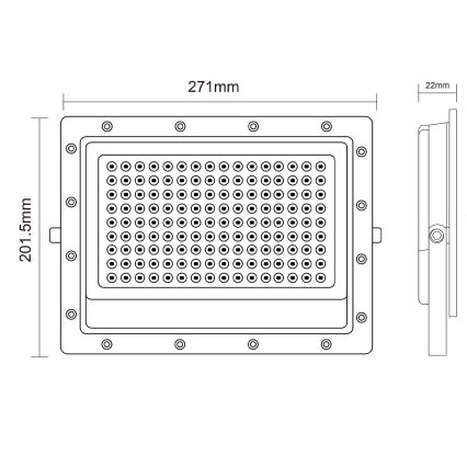 LED Reflektor zewnętrzny LED/150W/230V 5000K IP65 szary