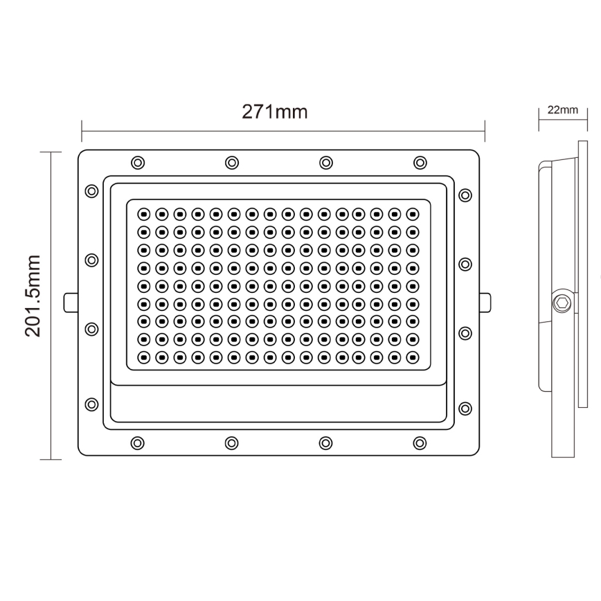 LED Reflektor zewnętrzny LED/150W/230V 5000K IP65 szary