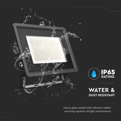 LED Reflektor zewnętrzny LED/200W/230V 4000K IP65 czarny