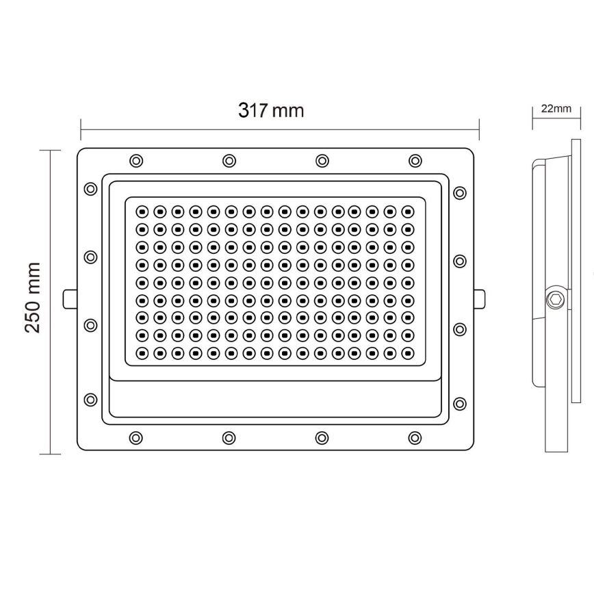 LED Reflektor zewnętrzny LED/200W/230V 5000K IP65 szary