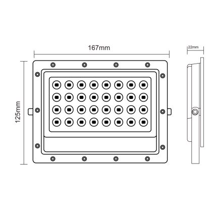 LED Reflektor zewnętrzny LED/50W/230V 5000K IP65 szary