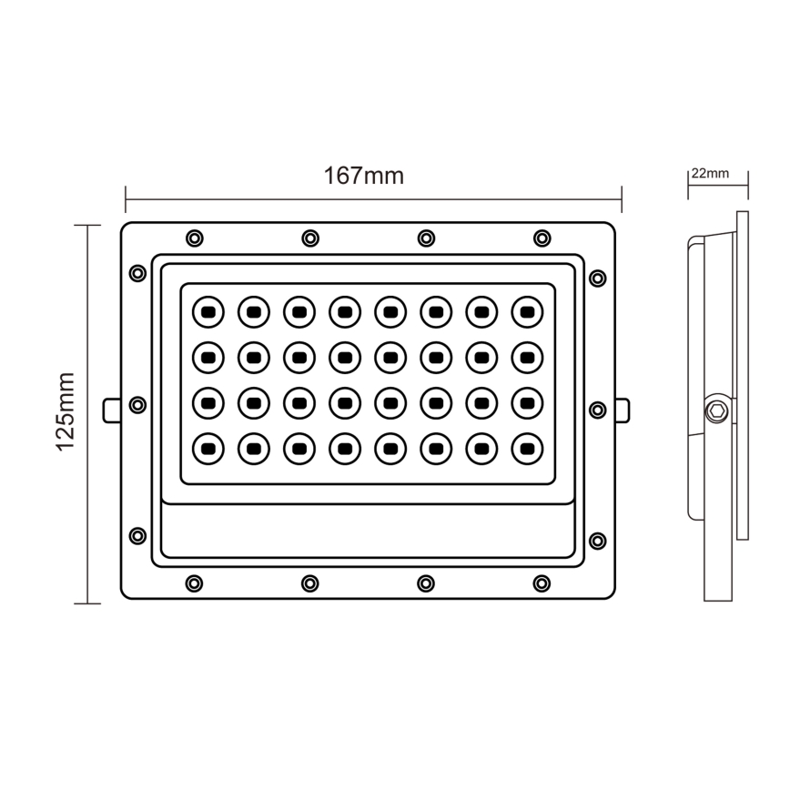 LED Reflektor zewnętrzny LED/50W/230V 5000K IP65 szary