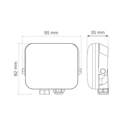 LED Reflektor zewnętrzny MILKY LED/10W/230V 4000K IP65 czarny