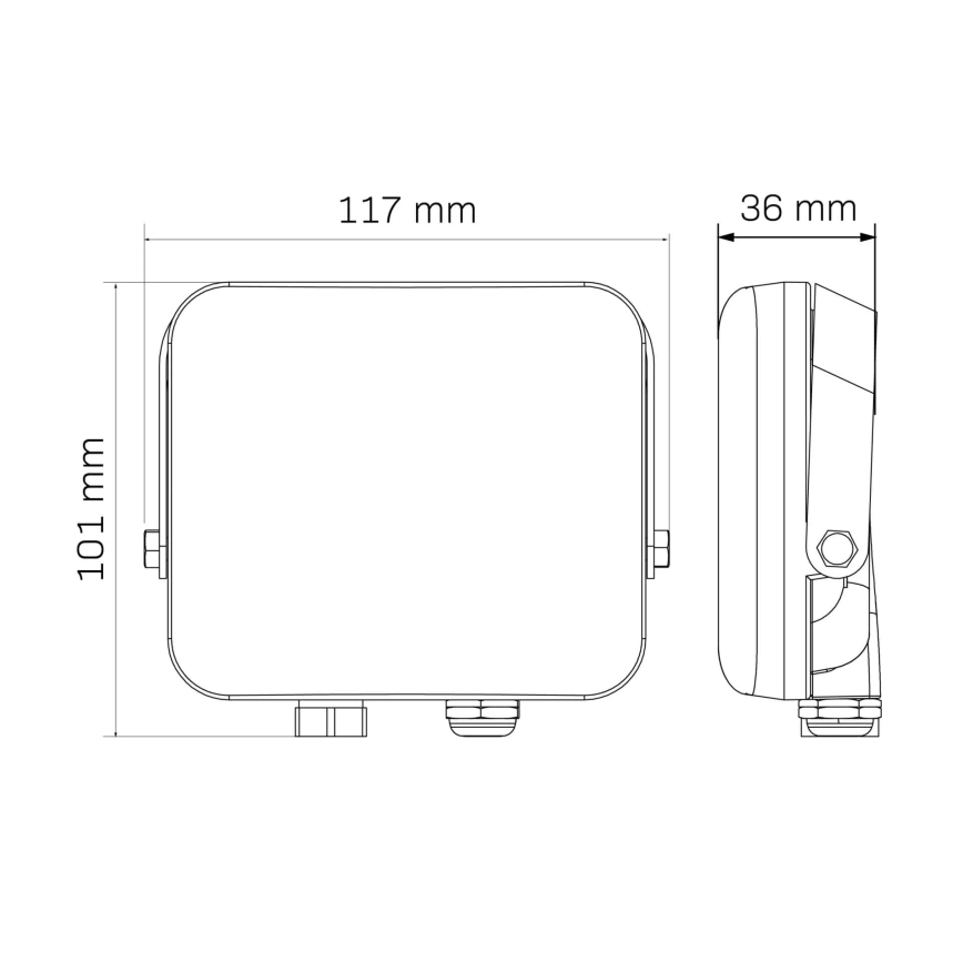 LED Reflektor zewnętrzny MILKY LED/20W/230V 4000K IP65 czarny