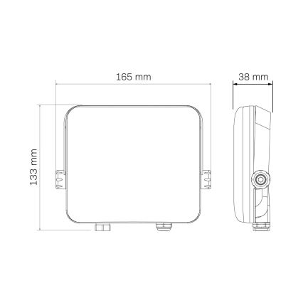 LED Reflektor zewnętrzny MILKY LED/30W/230V 4000K IP65 czarny