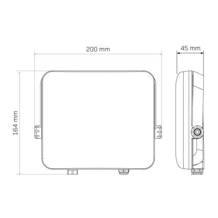 LED Reflektor zewnętrzny MILKY LED/50W/230V 4000K IP65 czarny