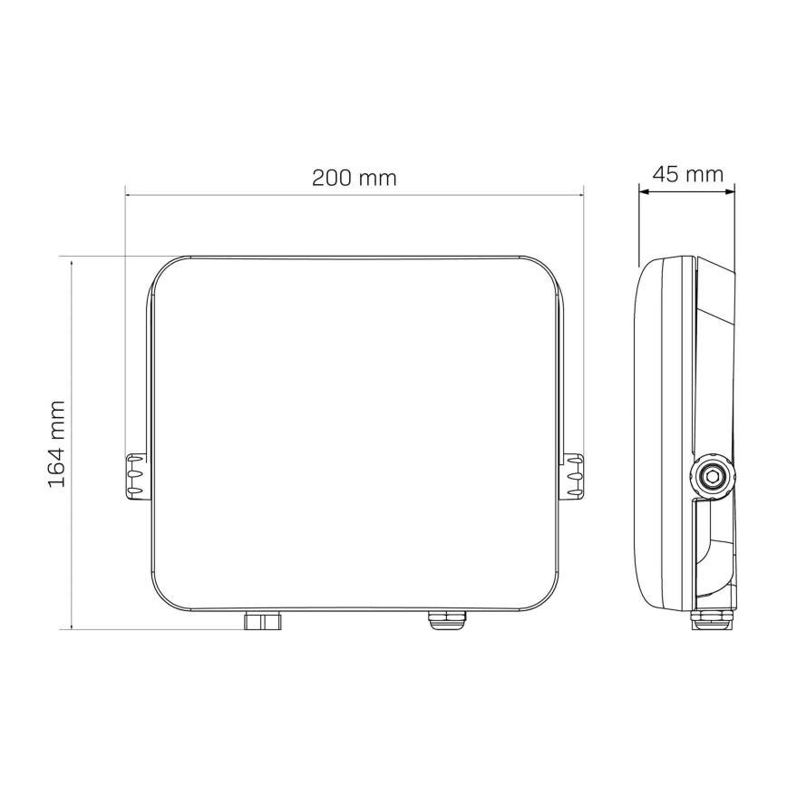 LED Reflektor zewnętrzny MILKY LED/50W/230V 4000K IP65 czarny