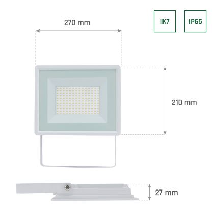 LED Reflektor zewnętrzny NOCTIS LUX 3 LED/100W/230V 4000K IP65 biały