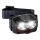 LED Regulowana czołówka ładowalna z czujnikiem i czerwonym światłem 2xLED/5W/5V/3xAAA IP65 500 lm 1200 mAh