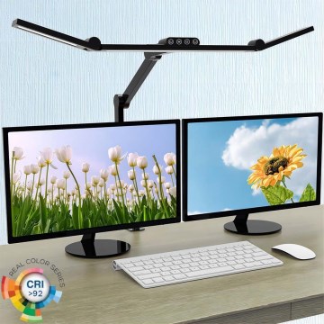 LED Regulowana dotykowo elastyczna lampa stołowa LED/24W/230V 3000-6500K CRI 92 czarna