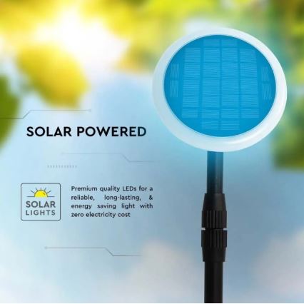LED Regulowana lampa solarna GARDEN LED/8W/5V 60-129 cm 4000K IP65 2000 mAh