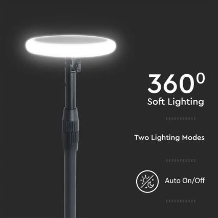LED Regulowana lampa solarna GARDEN LED/8W/5V 60-129 cm 4000K IP65 2000 mAh