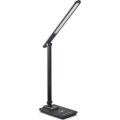 LED Regulowana lampa stołowa z USB LED/9W/230V 3000K/4000K/5500K czarna