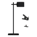 LED Regulowana magnetyczna ładowalna lampa biurkowa 4w1 LED/3W/5V 3000-6000K 1800 mAh czarna