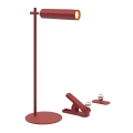 LED Regulowana magnetyczna lampka biurkowa 3w1 LED/3W/5V 4000K 1500 mAh czerwona
