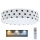 LED Regulowane natynkowe oświetlenie dziecięce SMART GALAXY KIDS LED/24W/230V 3000-6500K kropki biały/czarny + pilot do zdalnego sterowania