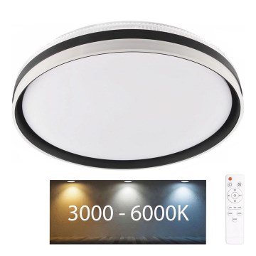 LED Regulowane natynkowe oświetlenie łazienkowe BARBARA LED/72W/230V śr. 48,5 cm 3000-6000K IP44 + pilot do zdalnego sterowania