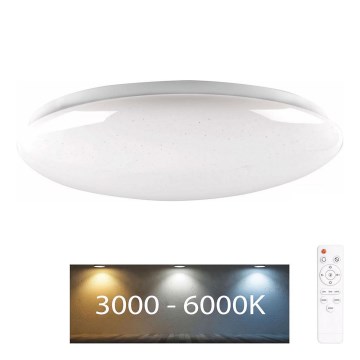 LED Regulowane oświetlenie łazienkowe PIRIUS LED/48W/230V śr. 38 cm 3000-6000K IP44 + pilot zdalnego sterowania